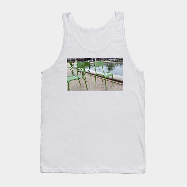 Paris Tuileries Garden Chairs Tank Top by BlackBeret